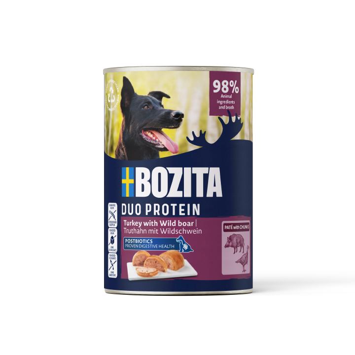 BOZITA Hunde-Nassfutter Pate Pute + Wildschwein